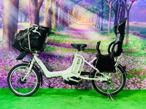 ❷ 950子供乗せ電動自転車ブリヂストン3人乗り新品20インチ良好バッテリー