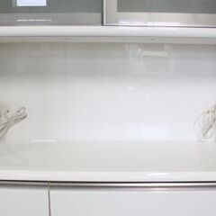 シギヤマ キッチンボード レンジ台 幅120 下段全ソフトクローズ モイス ホワイト サンモア 食器棚 中古家具 店頭引取歓迎 R6713)