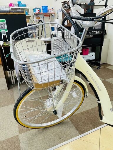 今売れてます！！ 新品未使用21Technology(21テクノロジー) ⭐24インチ電動アシスト自転車⭐ 1年間保証 アイボリー✨