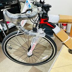🚴1年保証!!未使用!! 21Technology(21テクノロジー) ロードバイク シマノ製14変速ギア ブラック×レッド🚴  