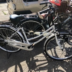 【リサイクルサービス八光　田上店】シルバー＆ブラック　26インチ自転車