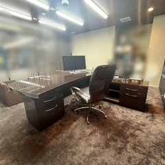 【年末限定価格】定価100万円！高級デスク、チェアセット！社長室、応接室に