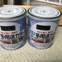 取引中　新品　未開封　アサヒペン　水性　1.6L ツヤ消し黒　2...