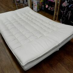 格安！ 使用感あり ソファベッド アイボリー 幅194×奥94×高90