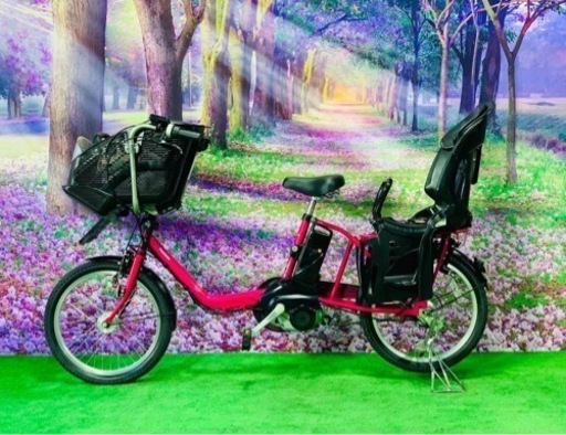 ❷ 4639子供乗せ電動自転車パナソニック3人乗り新品20インチ良好バッテリー