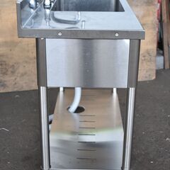 【ヤ取終了4/5】≪y503≫極美品 タニコー ステンレス 作業台付 一槽シンク/流し台 TRE-1SB-945L フラット縁 厨房/飲食店 41210-02