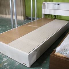 FRANCEBED/フランスベッド 未使用マットレス/フレームセット シングルサイズ 引き出し ホワイト 中古家具 店頭引取歓迎 R6278)