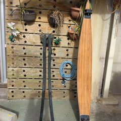 アウトリガー付き　木製カヤック