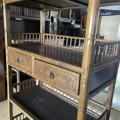 中国　飾り棚 収納棚 アンティーク 古家 オープンシェルフ無垢材 陳列棚 食器棚