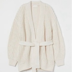 【ネット決済・配送可】【SALE】H&M  ベルテッドカーディガン