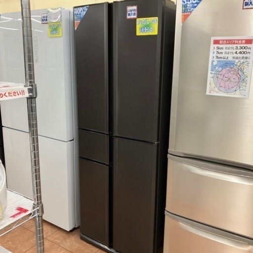 お買い得MITSUBISHI 405L フレンチドア冷蔵庫 MR-A41R 三菱 日本製 2010年製