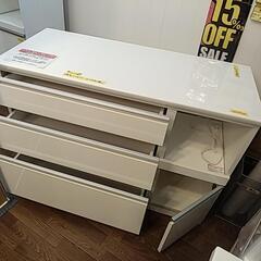 ☆ジモティ割あり☆ 協和産業 レンジボード ホワイト×ベージュ H195 