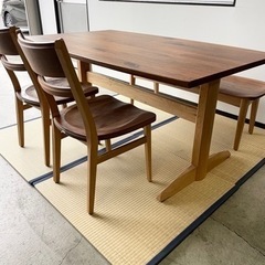 イバタインテリア　4人掛けダイニングセット　飛騨家具