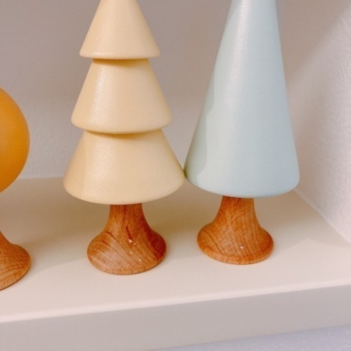 新品 木製 ツリー オブジェ クリスマスにも 6個セット おもちゃの森