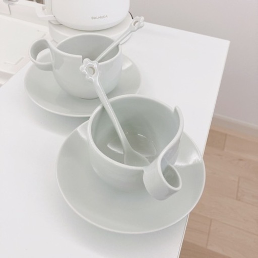 新品 八瑞窯 カップ&ソーサー マドラー 2客 白潟八洲彦 完売品