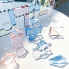 新品未開封 アクリル 積み木 クリア 30ピース ジュエルブロッ...