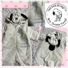 SNOOPY★スヌーピー★良品★中綿入り★ふわふわ起毛★着ぐるみ...