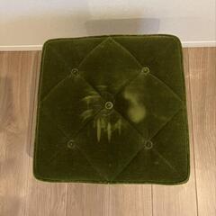 カリモク60 Kチェア 2シーター モケットグリーン オットマン付き