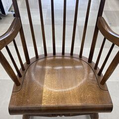 【飛騨家具】ダークブラウン ロッキングチェア アンティーク家具　レトロ 飛騨の家具】飛騨産業 PROVINCIALロッキングチェア アンティーク調