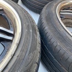 訳アリ 格安 タイヤホイールセット 18×8.5JJ+43 114.3 225/45R18 ワーク18インチ-M-65 PARKA XS-R  K.P