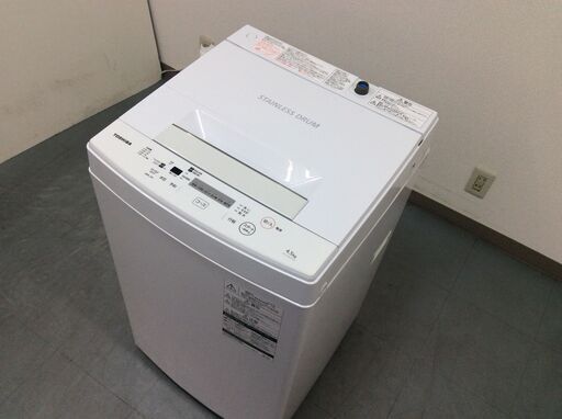 （1/27受渡済）JT5922【TOSHIBA/東芝 4.5㎏洗濯機】美品 2020年製 AW-45M7 家電 洗濯 簡易乾燥付