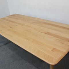 ニトリ/NITORI ダイニングテーブル 6人掛け Nコレクション 幅180 椅子6脚セット ナチュラル 中古家具 店頭引取歓迎 R6750)