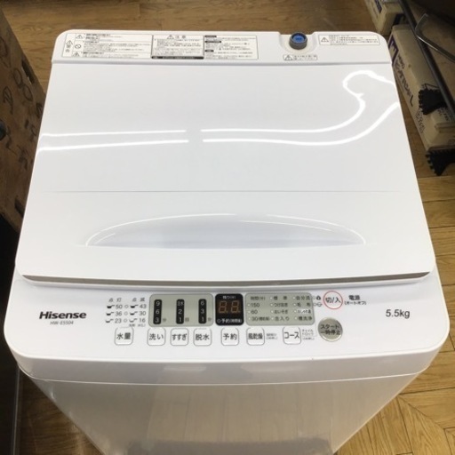 #L-66【ご来店頂ける方限定】Hisenseの5、5Kg洗濯機です