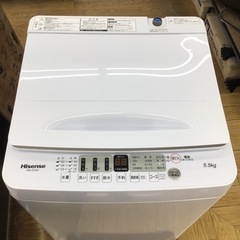 #L-66【ご来店頂ける方限定】Hisenseの5、5Kg洗濯機です ハイセンス（HISENSE） 洗濯機 5.5kg 縦型 全自動洗濯機 HW-K55L 最短