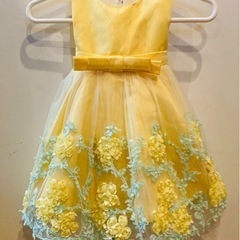 子どもドレス90黄色花