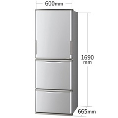 SHARP どっちもドア 3ドア冷蔵庫（350L） SJ-W35...