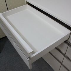 ニトリ リガーレ キッチンカウンター 幅180 ソフトクローズ ダストボックス レンジ台 ハイグロスホワイト 中古家具 店頭引取歓迎 R6665)