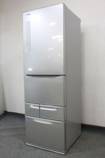 TOSHIBA/東芝 5ドア冷凍冷蔵庫 VEGETA/ベジータ 411L 自動製氷 幅60cm スリム GR-M41G シルバー 2018年製 中古家電 店頭引取歓迎 R6705)
