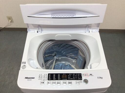 （12/19受渡済）JT5925【Hisense/ハイセンス 5.5㎏洗濯機】極美品 2021年製 HW-K55E 家電 洗濯 簡易乾燥付 - 仙台市