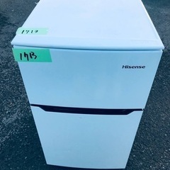 ✨2020年製✨1713番 Hisense✨ノンフロン冷凍冷蔵庫✨HR-B95A‼️