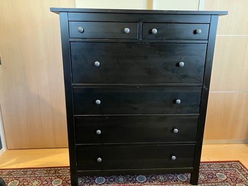 IKEA】HEMNES ヘムネス チェスト（引き出し×6）ブラックブラウン www