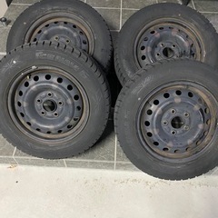 195-65-15 2019年製スタッドレスタイヤ　ホイール付き　114.3