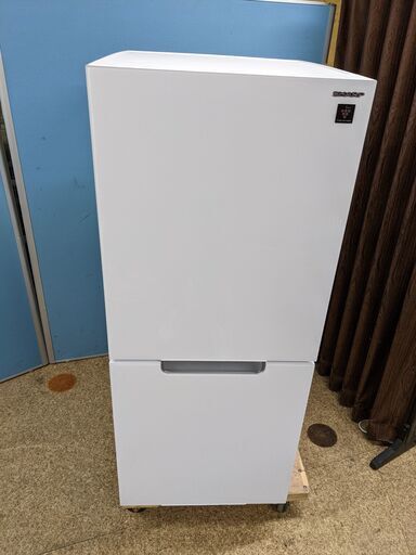 【高年式】2021年製 SHARP ノンフロン冷凍冷蔵庫 152L SJ-GD15G-W 2ドア どっちもつけかえドア プラズマクラスター搭載