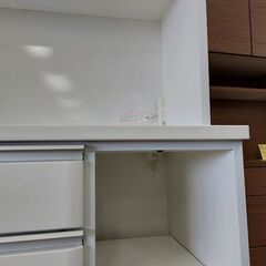 【愛品倶楽部柏店】　ニトリ　クリスナ１２０ＫＢ　２枚スライド扉キッチンボード　白