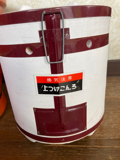 未使用品！陶器製の煉炭火鉢☆昭和レトロ☆説明書付き