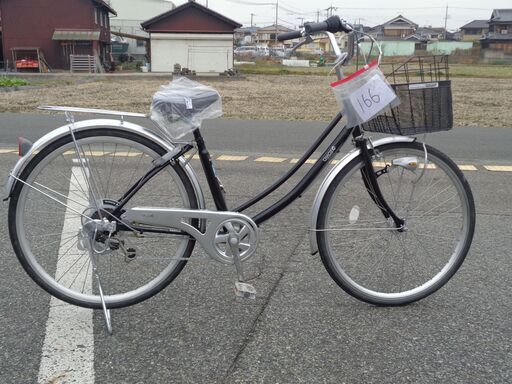 CHACLE 26インチ 6速 ノーパンクタイヤ 軽快車 黒銀 (166)
