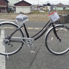 CHACLE 26インチ 6速 ノーパンクタイヤ 軽快車 黒銀 (166)