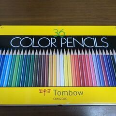 【新品同様】無料/色鉛筆36色/トンボ
