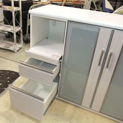 ニトリ ミドルレンジボード 幅120.5cm レンジ台 食器棚 ライトブラウン