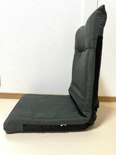 アイリスプラザ 座椅子 チャコールグレー 幅約46×奥行約58×高さ約68cm