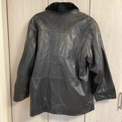 ムートンファー付き　皮ジャン　メンズ