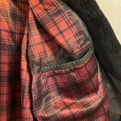 ムートンファー付き　皮ジャン　メンズ