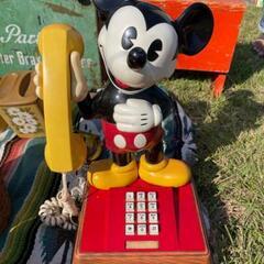 【ネット決済・配送可】ビンテージ　ミッキーマウス　電話