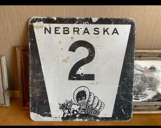 Vintage NEBRASKA Sign USA ビンテージ　看板