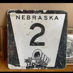 Vintage NEBRASKA Sign USA ビンテージ　看板