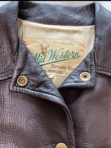 Vintage Leather Jacket ビンテージ　ディアスキン　レザー　ジャケット